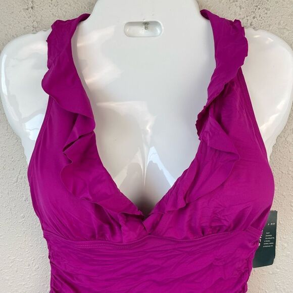 NWT Lauren Ralph Lauren Matching Tankini and Bottoms Size 16 - Picture 2 of 7